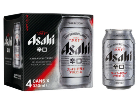 ASAHI SUPER DRY 4 CANS