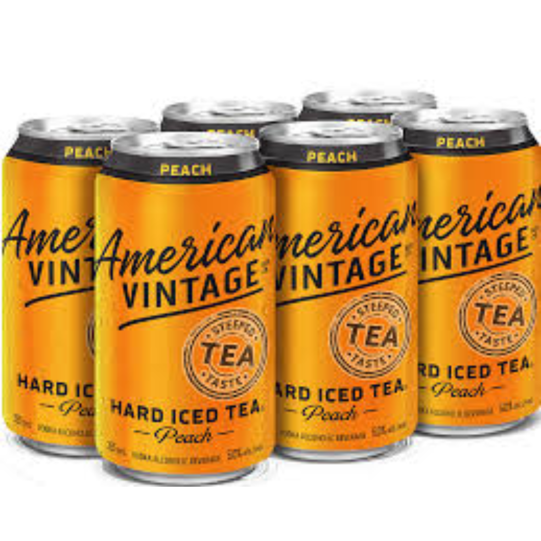 American Vintage Hard Peach Iced Tea 6 Cans