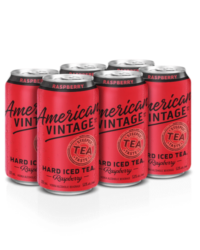 American Vintage Iced Tea Raspberry 6 Cans