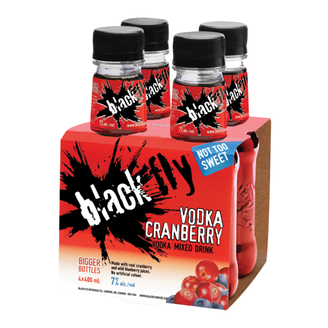 Black Fly Vodka Cranberry Mixed Drink 4 Pack