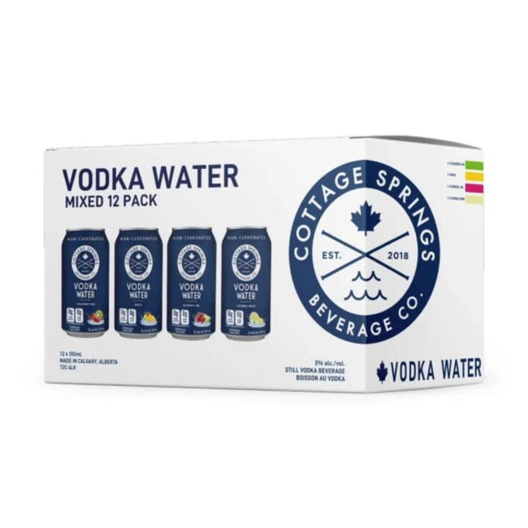 COTTAGE SPRINGS VODKA WATER 12 CAN
