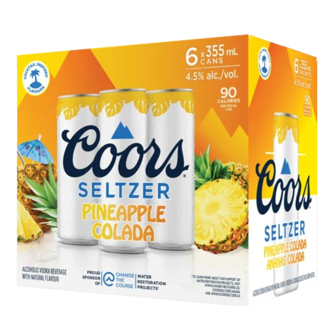 Coors Seltzer Pineapple Colada 6 Can