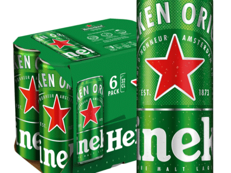 HEINEKEN LAGER ( 6 CANS)