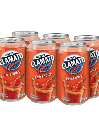 MOTT'S CLAMATO CAESAR EXTRA SPICY ( 6CANS)