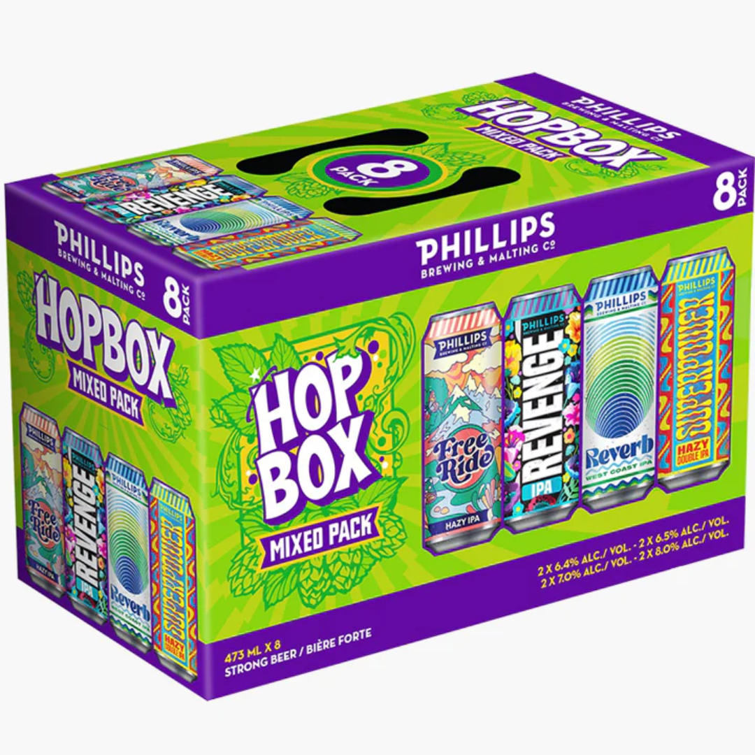 PHILLIPS HOP BOX MIX PACK 8 X 473ML CANS