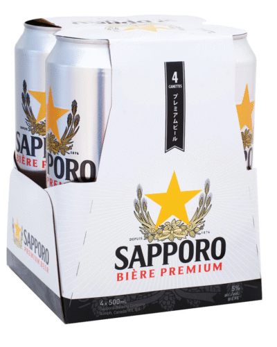 SAPPORO BEER 4 CANS