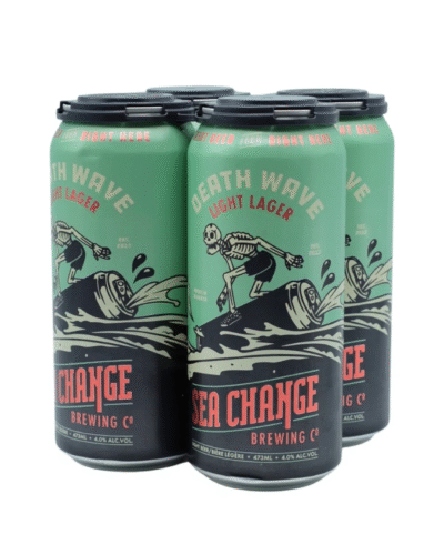 SEA CHANGE DEATH WAVE LIGHT LAGER 4 CANS