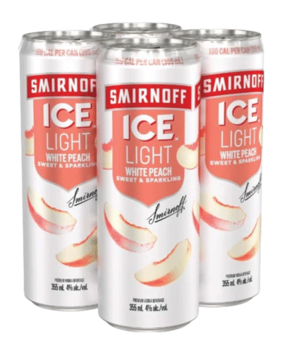 Smirnoff Ice Light White Peach & Soda Ca 4 Cans