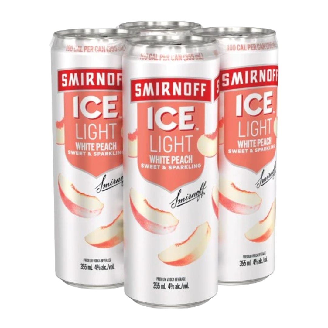 Smirnoff Ice Light White Peach & Soda Ca 4 Cans