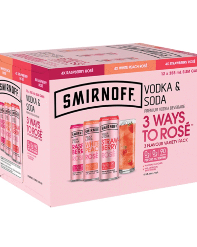 Smirnoff Vodka & Soda Rose Variety Pack