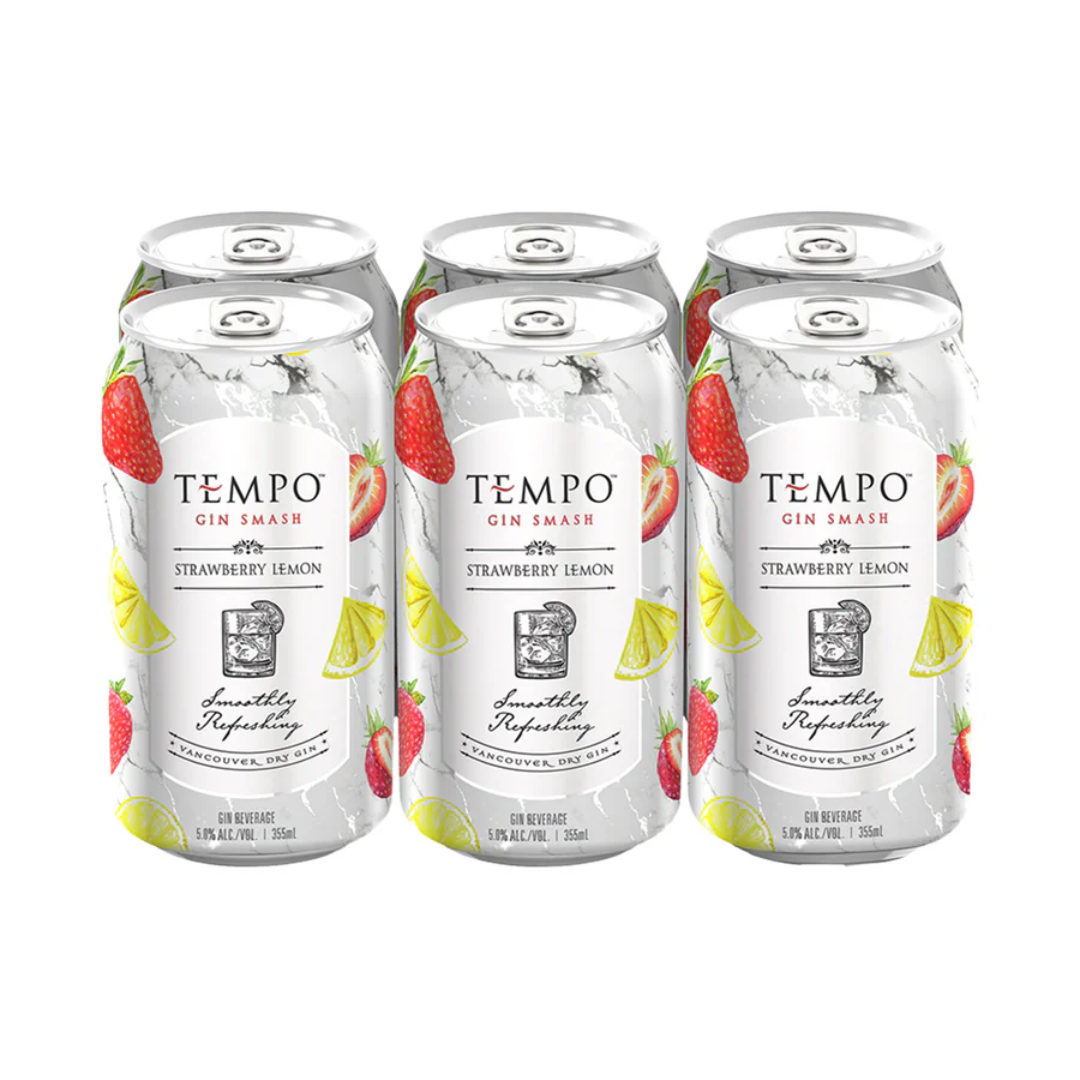 Tempo Gin Smash Strawberry Lemon 6 Cans